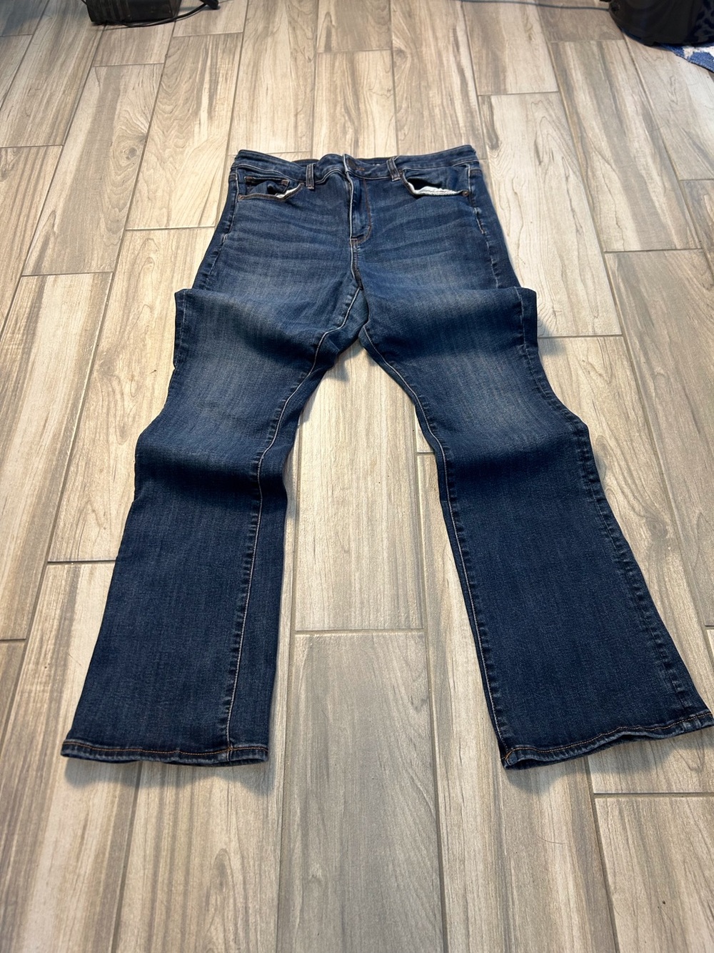 Women’s Size 14 Flare Leg Next Level Stretch Dark Wash Denim Jeans